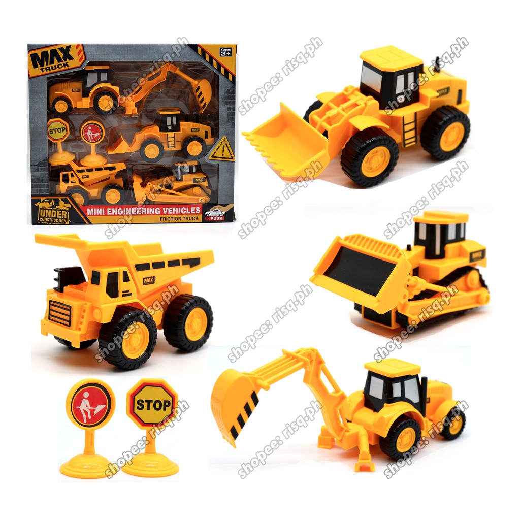 4 in 1 MAX Truck Engineering Friction Truck Toy 4 PCS Play Set Shopee Philippines