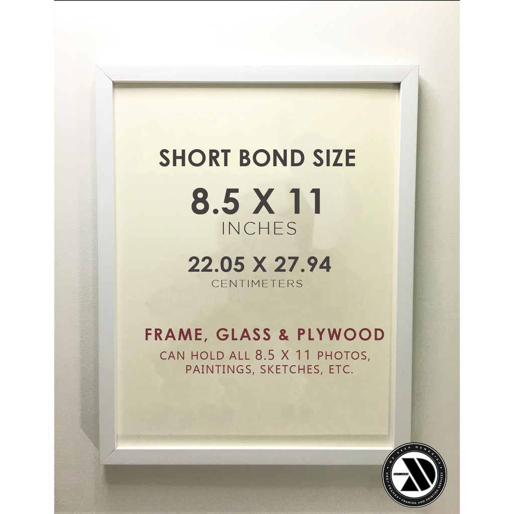 8.5x11 Inches (Short Bond) Ready to Hang Picture Frame | Shopee Philippines