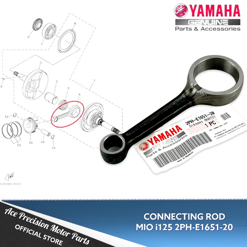 CONNECTING ROD MIO i125/SOUL i125/GRAVIS YAMAHA ORIGINAL 2PHE165120