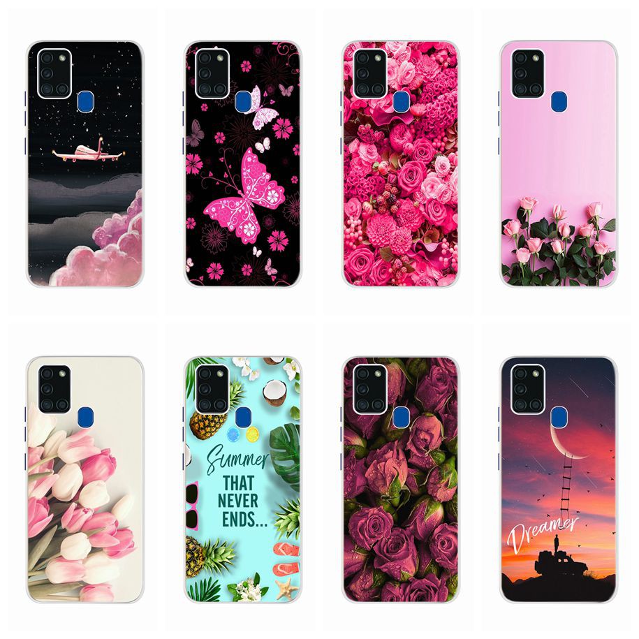 Samsung Galaxy A21S A 21S Case Shockproof Luxury Printing Bumper Back ...