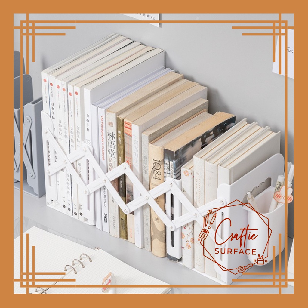 Adjustable Bookend Book Holder Retractable Book Stand Multi