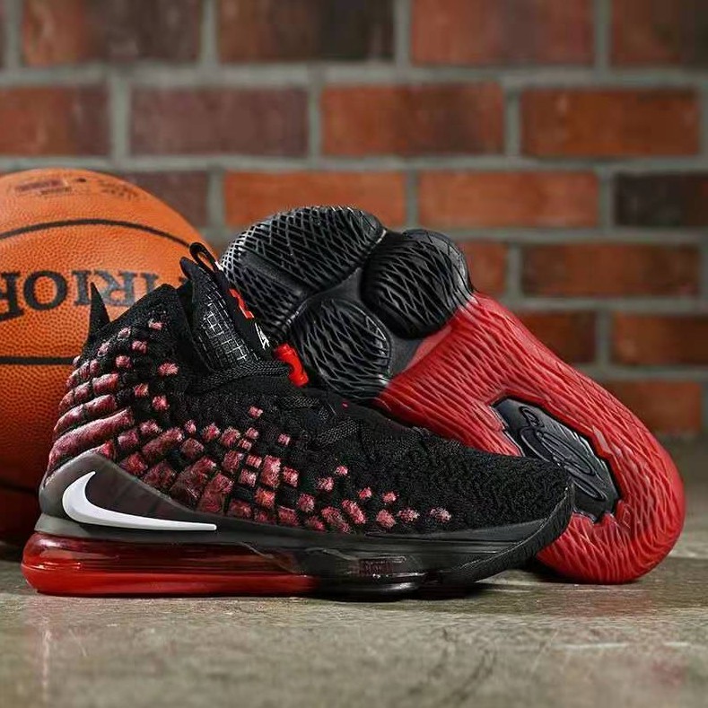 Lebron james red hot sale and black