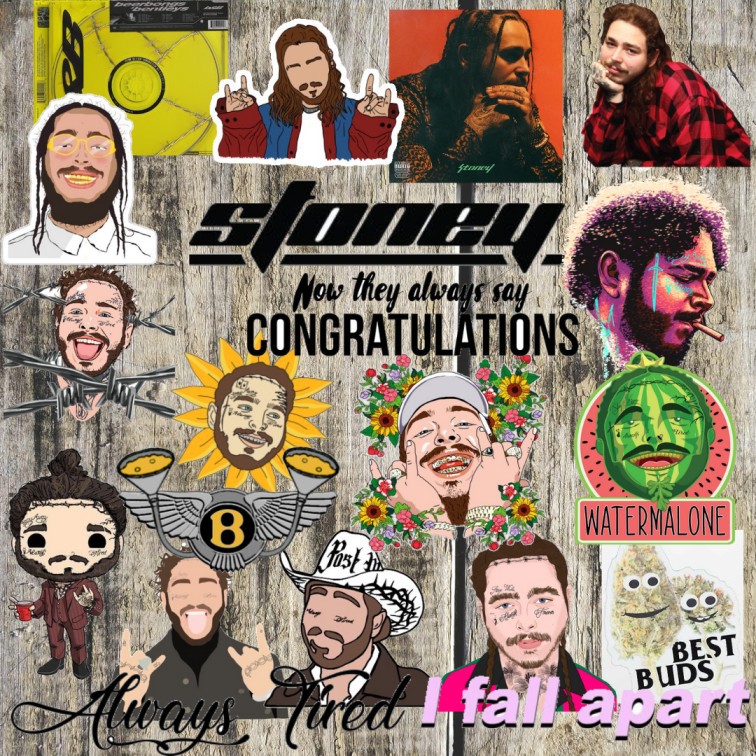 20 pcs. Post Malone Vinyl Sticker Set | Shopee Philippines