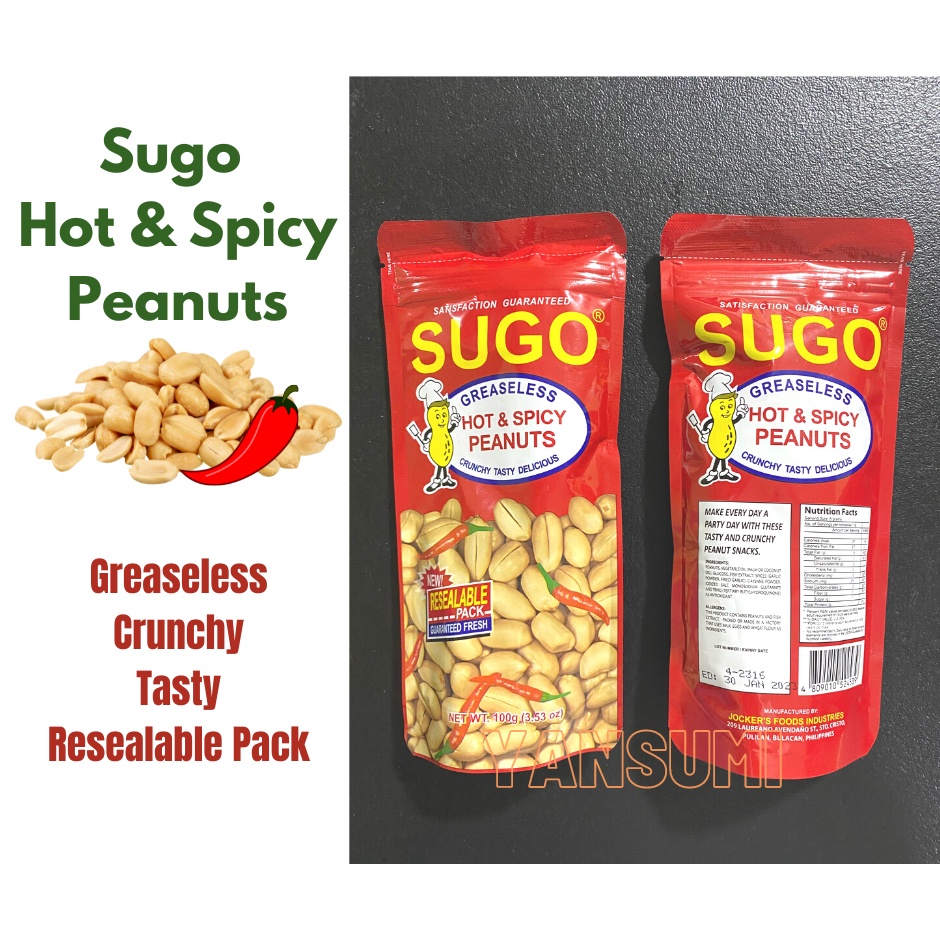 SUGO Greaseless Peanuts (100g pack) Keto and Low Carb Snack Shopee