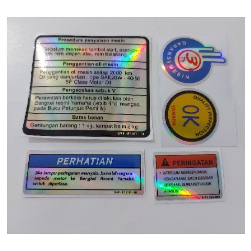 Warning STICKER WARNING WARNING YAMAHA MIO XRIDE SOUL INDONESIA ...