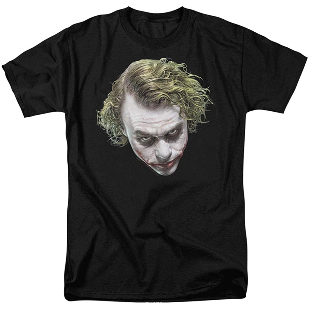 The Dark Knight Heath Ledger Painted Joker Head T-shirt for Men and ...