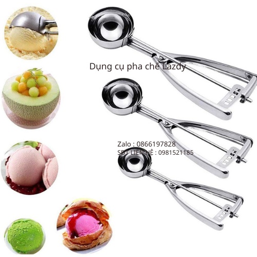 Stainless steel pearl yogurt ice cream scoop Italian Gelato ice cream