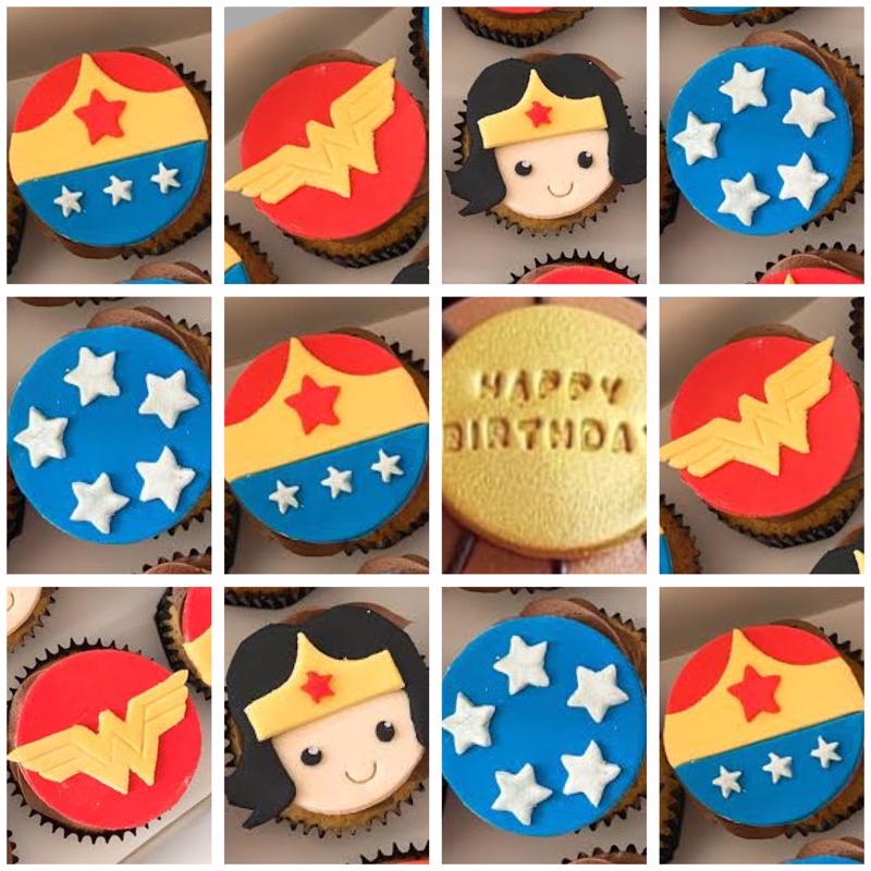 Edible Cupcake toppers 12 pcs fondant