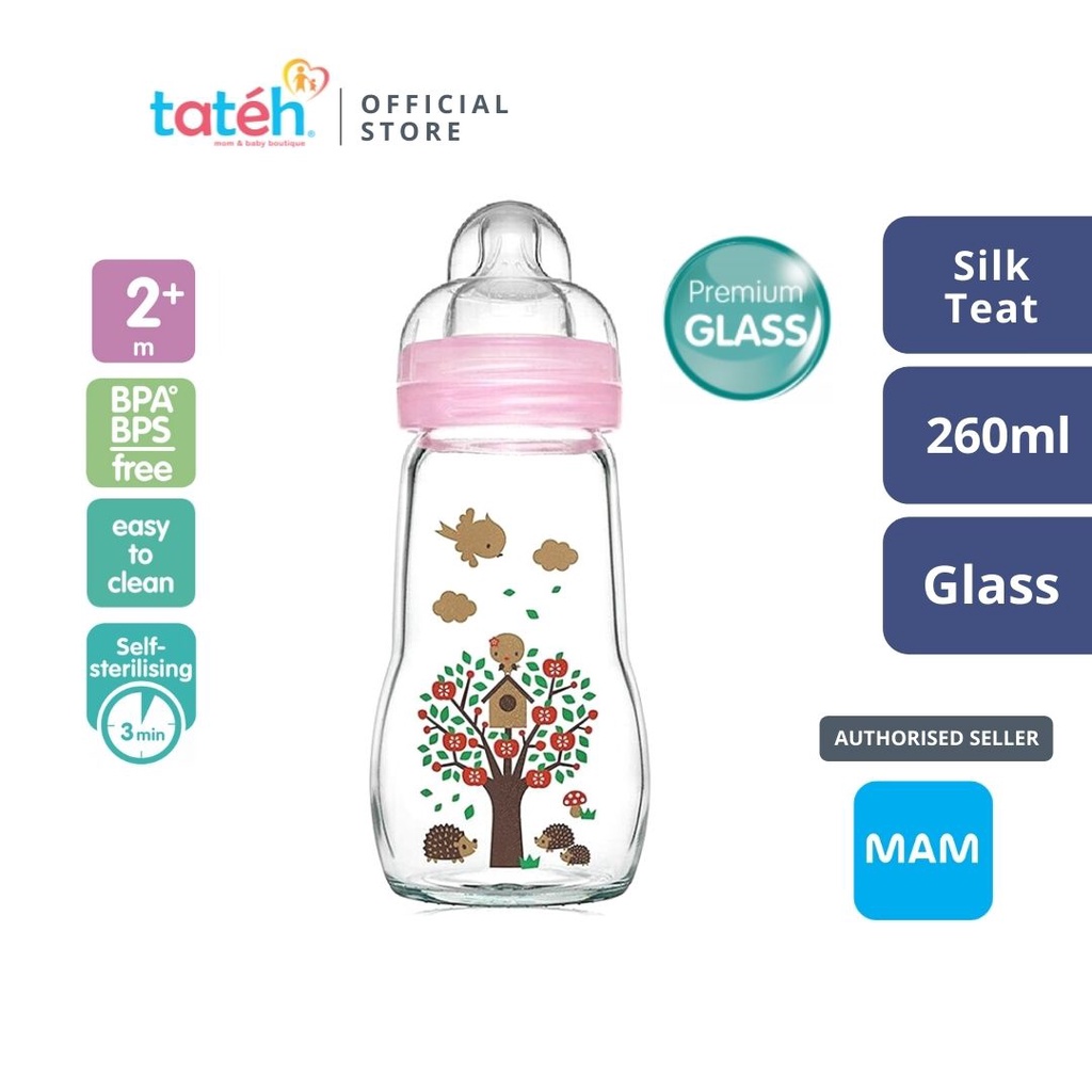 MAM Feel Good Premium Glass Baby Bottle 260ml / 9 oz Shopee Philippines