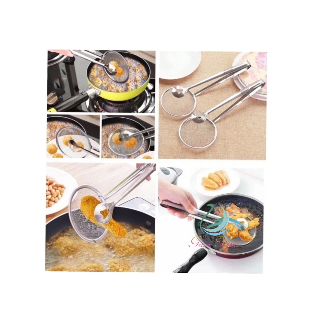 Stainless Steel Fried Food Drain Oil Strainer Frying Mesh Colander ...