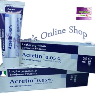 Acretin Cream .05% Tretinoin for Acne Treatment 30g (Expiration Date: 6