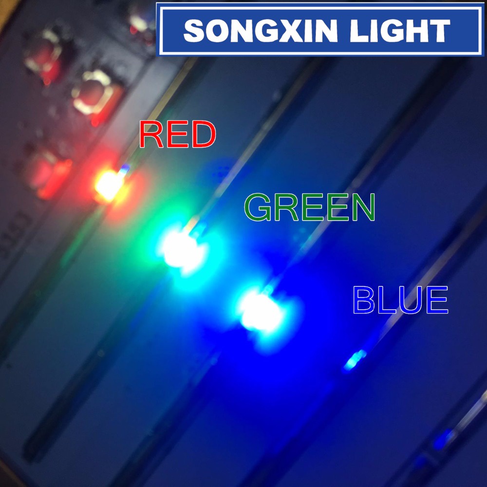 Pcs Pcs Smd Rgb Led Common Anode Smt Chip Tricolor Red Green Blue Shine