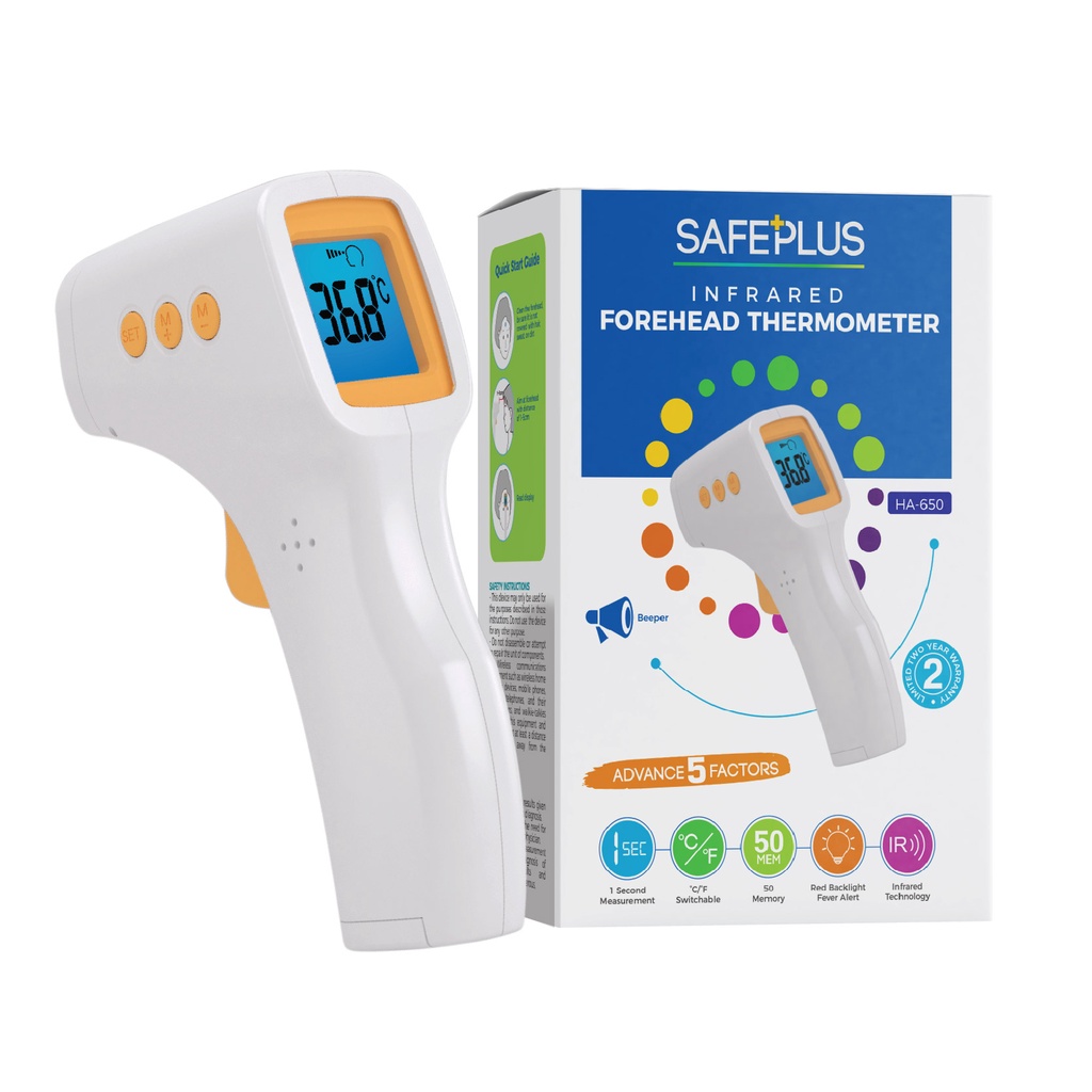 SAFEPLUS Infrared Forehead Thermometer | Shopee Philippines