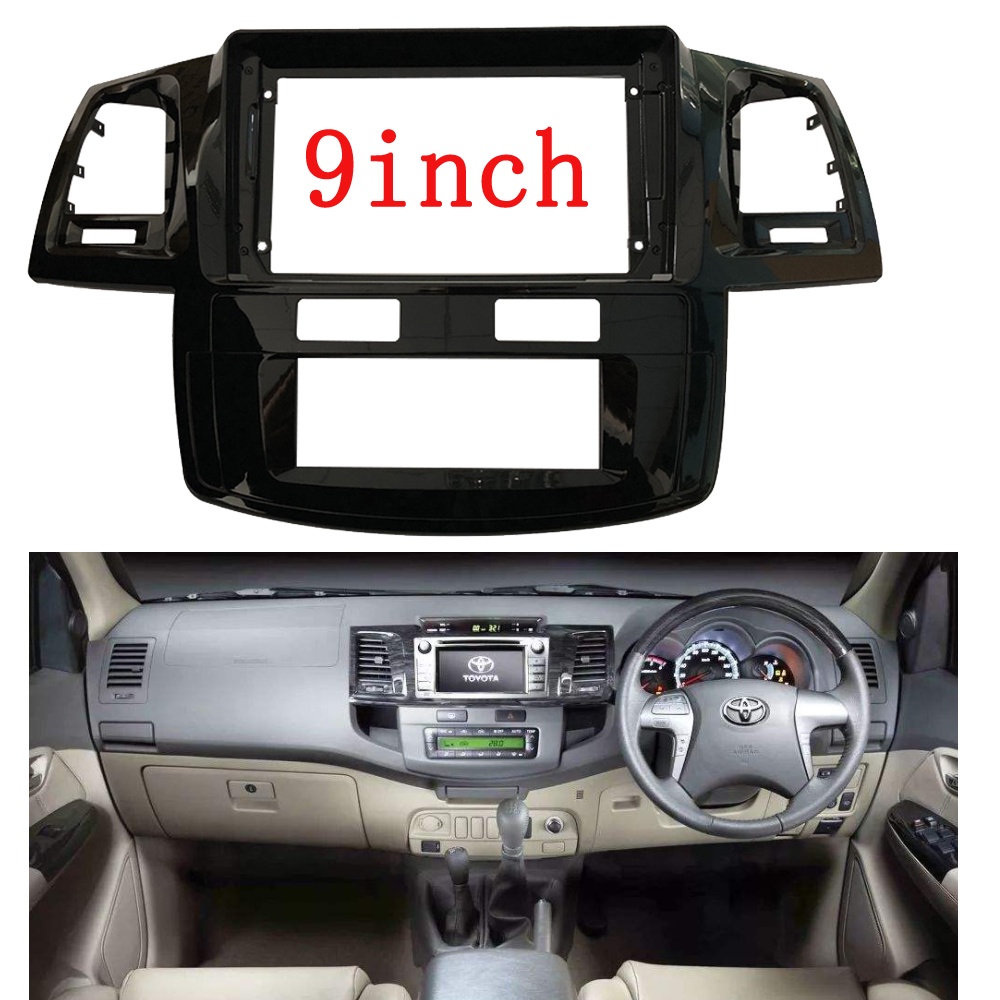 9 Inch Car Fascia For TOYOTA FORTUNER hilux 2005 2014 Double Din Dvd ...