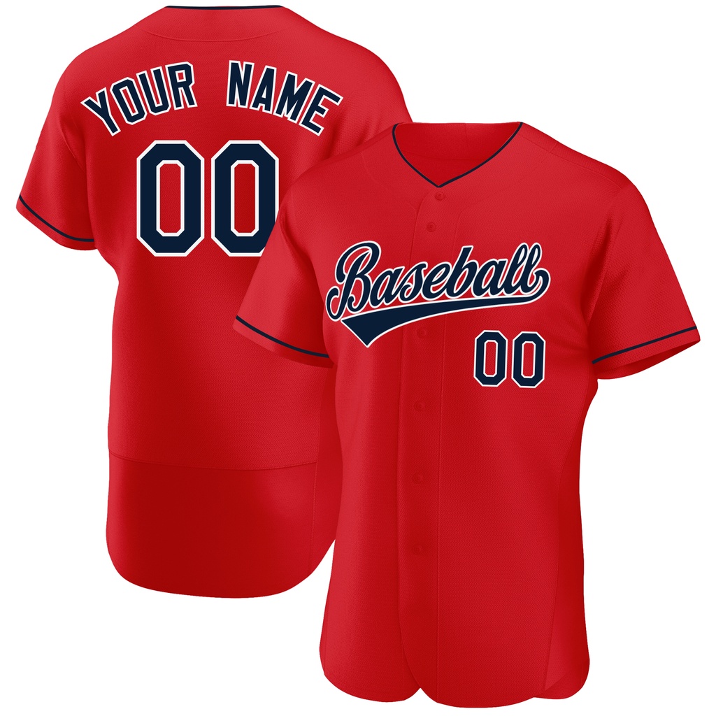 Custom Baseball Jersey Print Team Name/Number Breathable Soft Casual ...