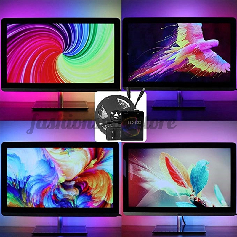 Dynamic TV Backlight LED Strip Full Set Smart Ambilight 5050 RGB LED Light  Strip For TV PC Monitor BackLight Decorative Light