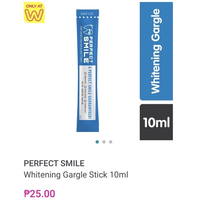 PERFECT SMILE Whitening Gargle Stick 10ml Shopee Philippines