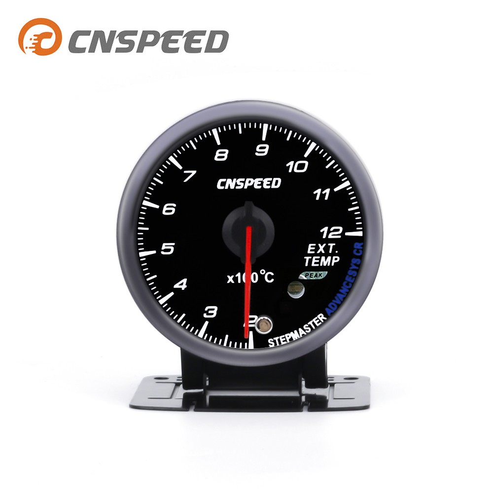 CNSPEED 60MM Exhaust Gas temp gauge White/Amber light with peak
