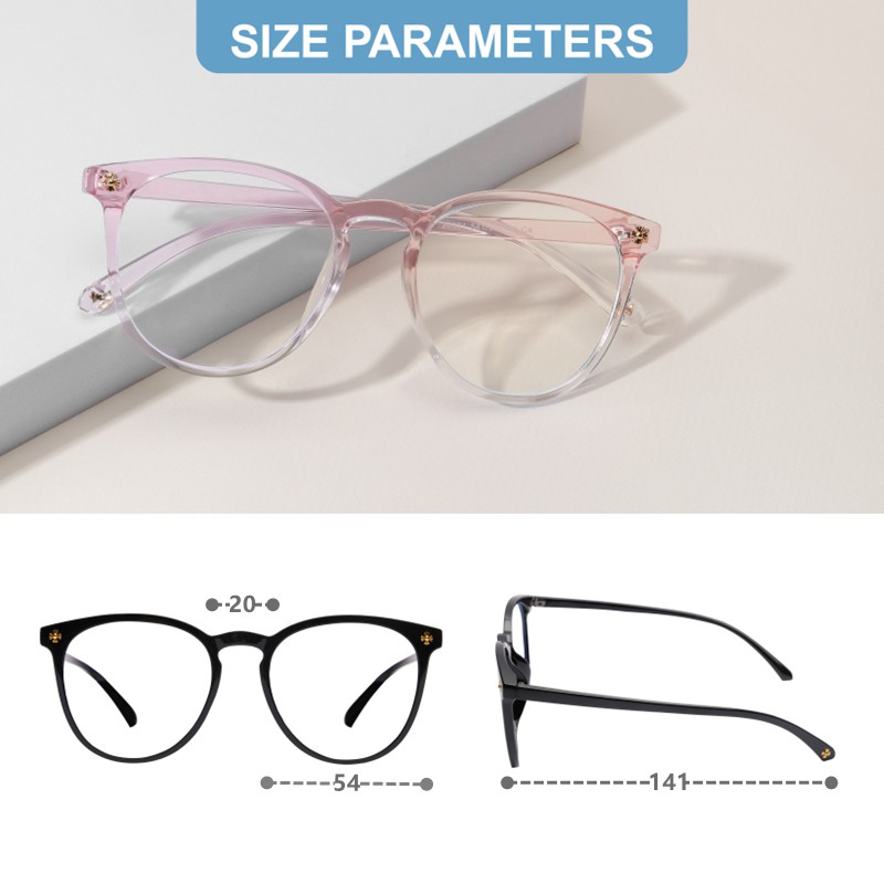 Anti Radiation Transparent Gradient Frame Color Unisex Computer Glasses ...