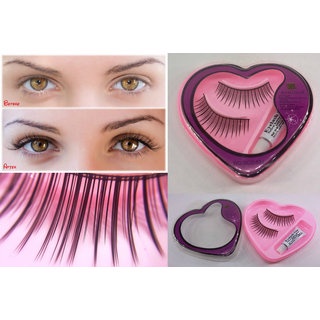 1 Pairs Heart-Shaped Packaging Transparent Stems Fake Lashes Eyelashes ...