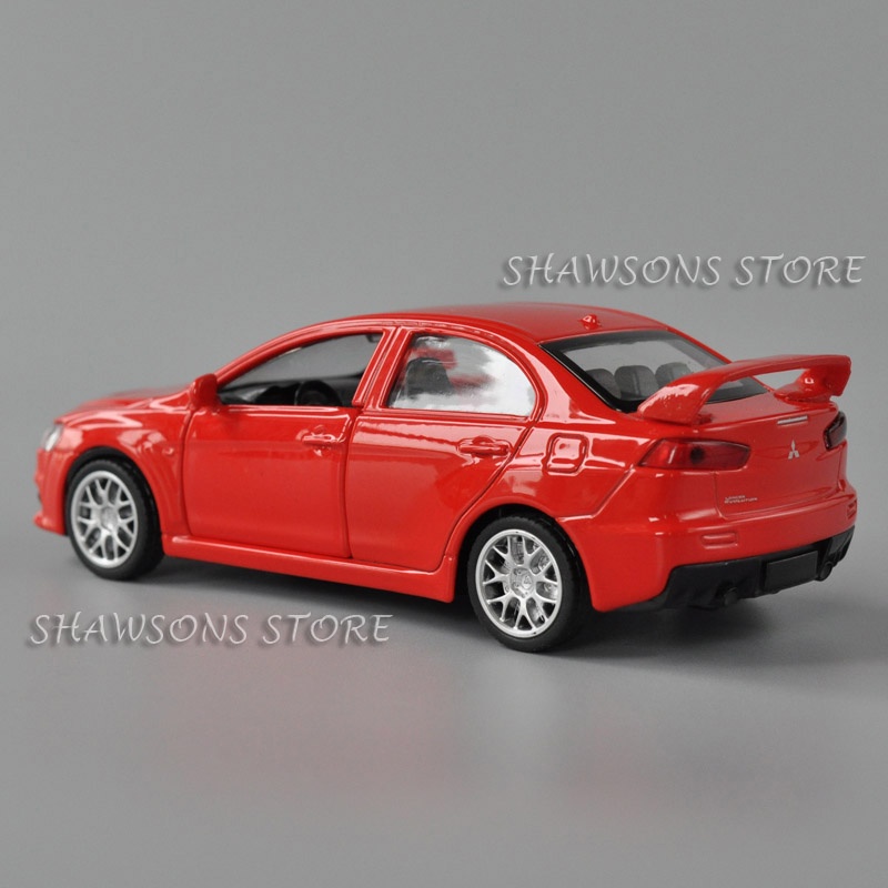 1:41 Scale Diecast Metal Toy Car Model Mitsubishi Lancer Evolution Pull ...