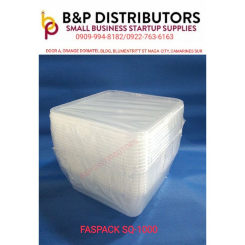 Fas Pack Microwavable container SQ-1000 x 10's/pack | Shopee Philippines