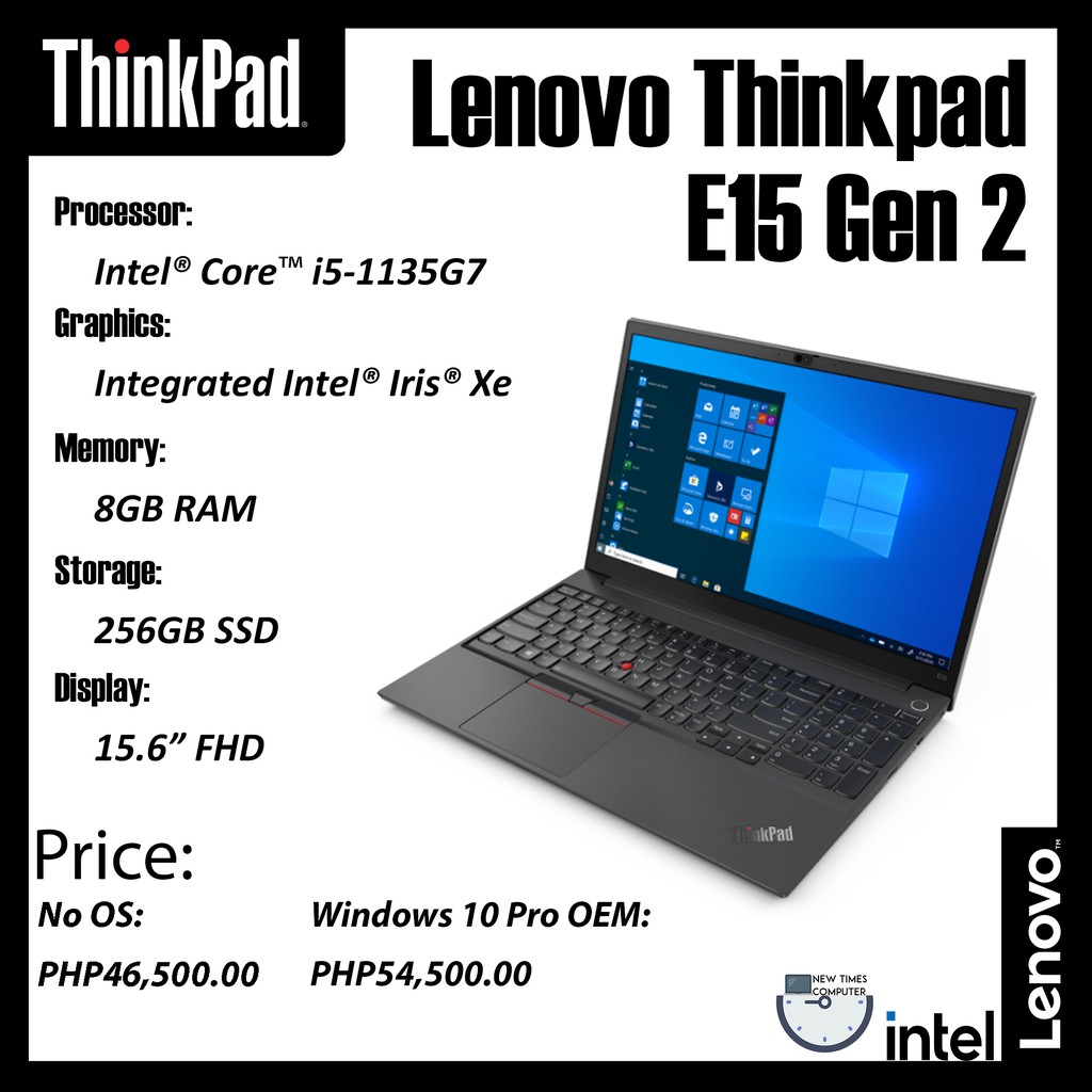 Lenovo Thinkpad E15 Gen 2 Intel® Core™ i51135G7 Integrated Intel® Iris