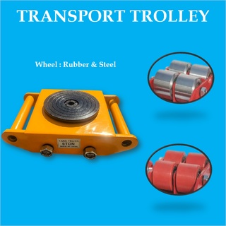 6T Rubber Steel Wheel Transport Trolley Cargo Transportation For Heavy ...