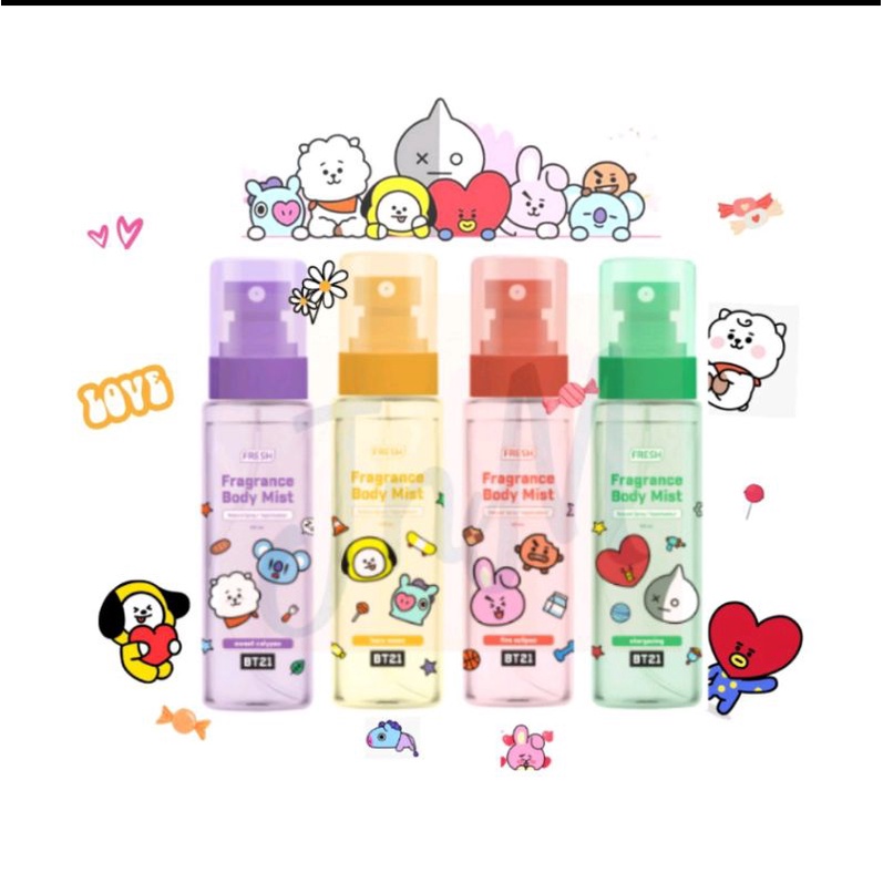 Fresh BT21 Fragrance Body mist 100ml Shopee Philippines