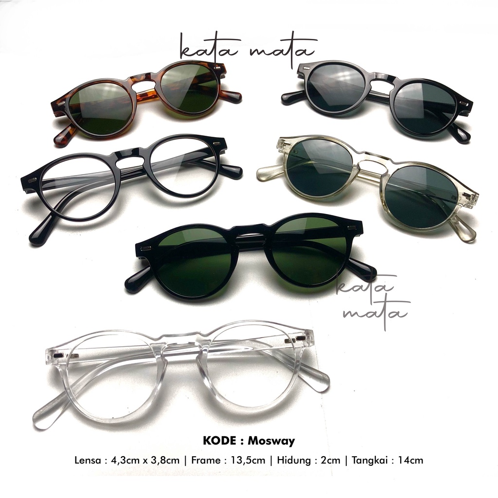 HITAM Black Retro Classic Polarized Moscot Glasses | Shopee Philippines