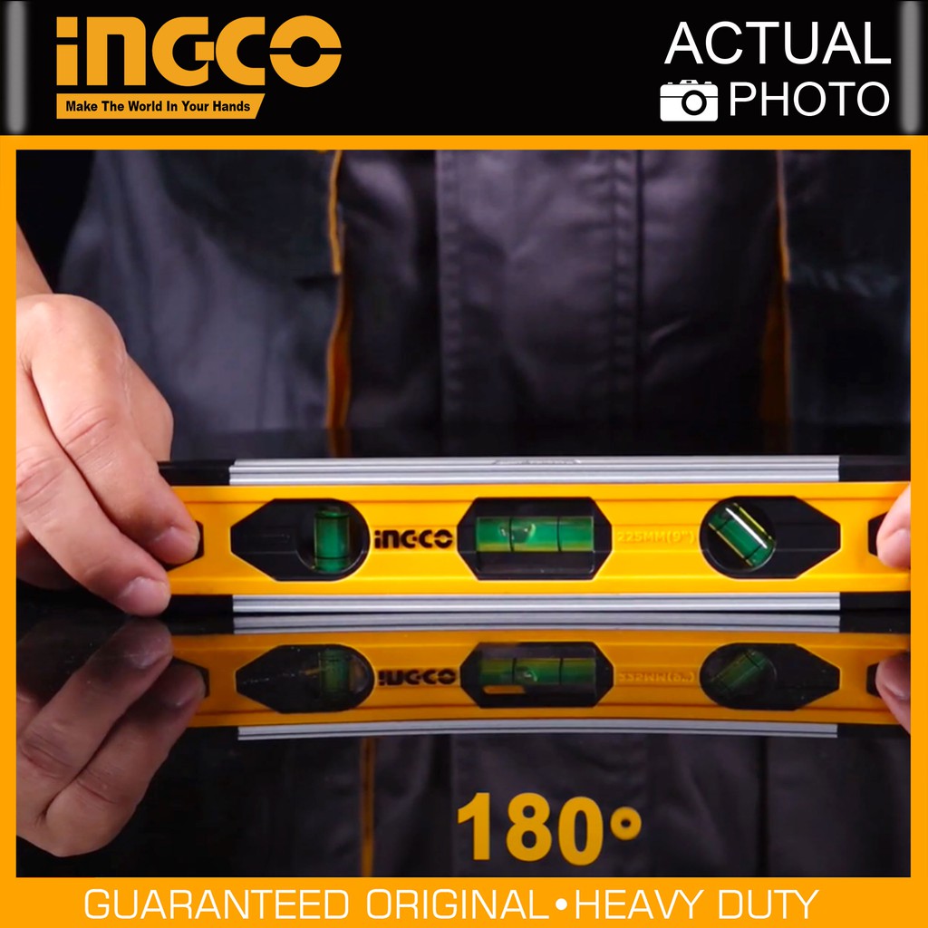 Ingco 9-Inch Magnetic Mini Spirit Level Leveling Tool HMSL01030 IHT ...
