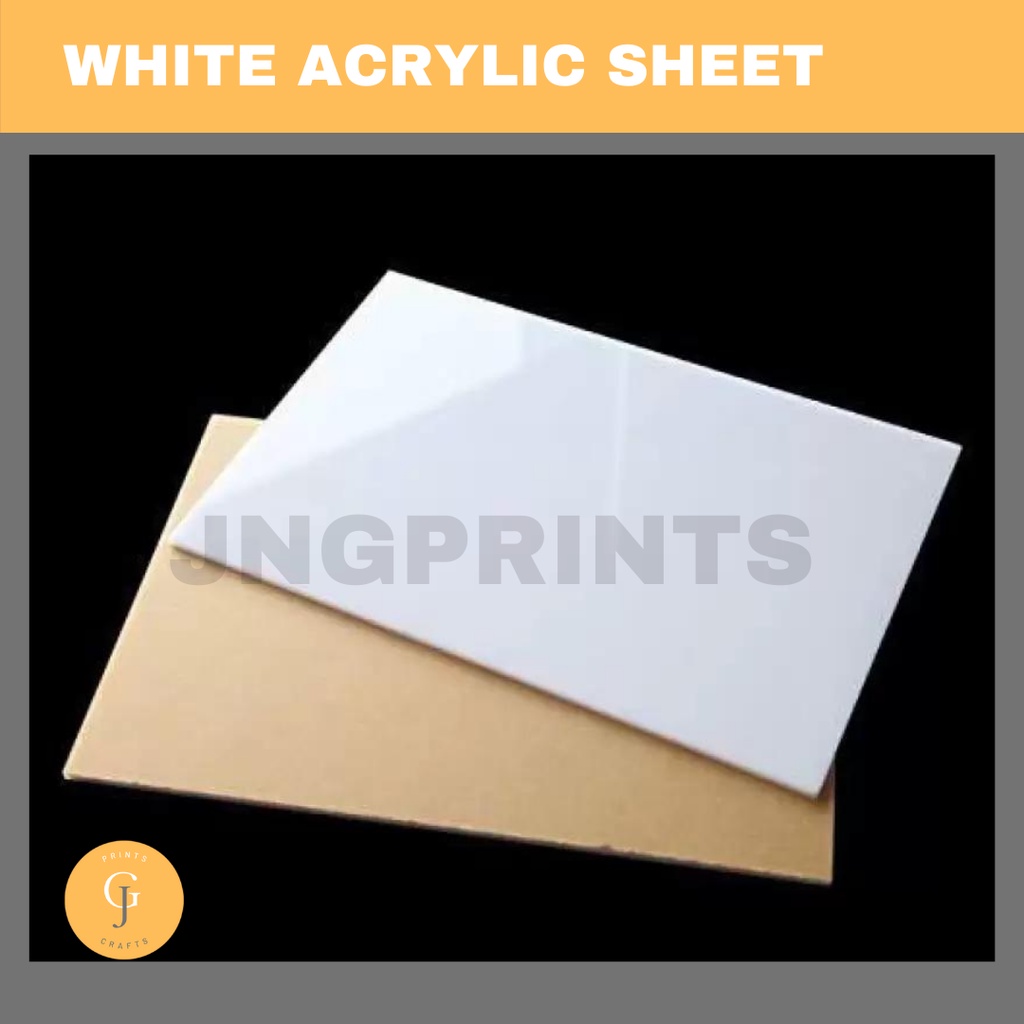 BIGIMALL Acrylic Plexiglass Opaque DIY Projects Sheet (White, 3mm, 12x12)  : : Home & Kitchen