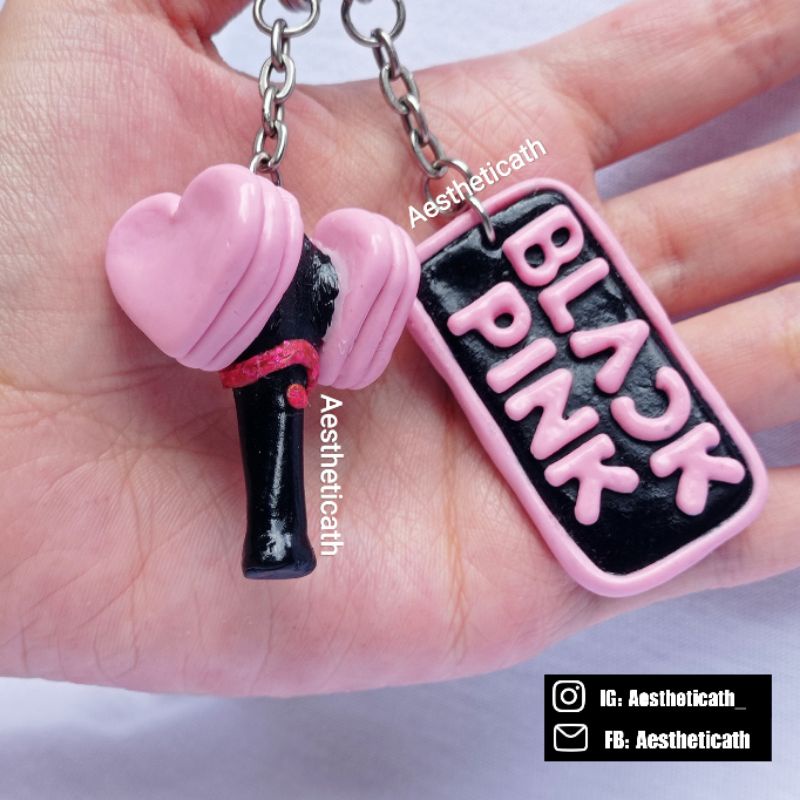 Blackpink Lightstick Keychain Hammer Bong Keychain Black Pink