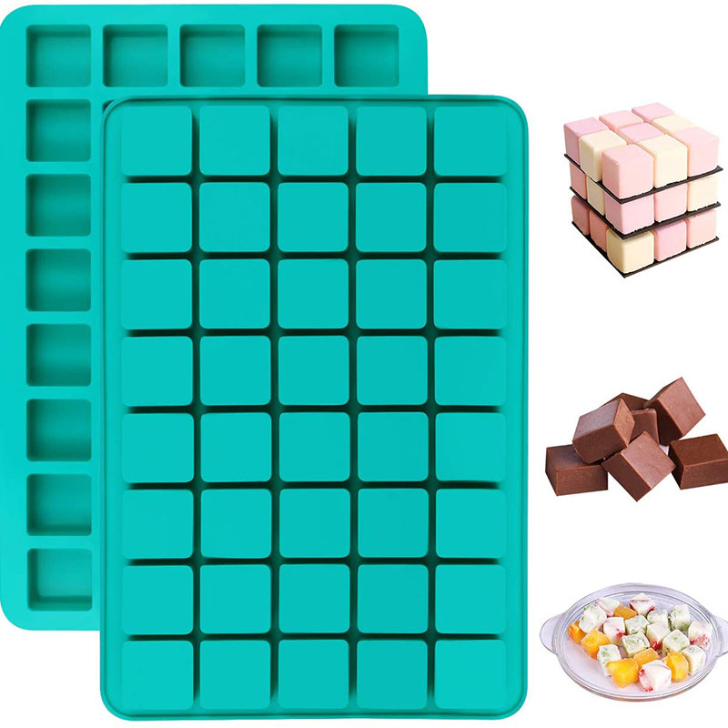 Square Silicone Candy Molds - Mini Silicone Molds for Hard Candy,  Chocolate, Gummy, Caramel, Ganache, Ice Cubes (3)