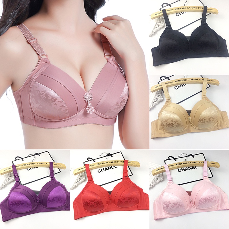 Women Large Size Thin Bra No Steel Ring Gathered Sexy Comfortable