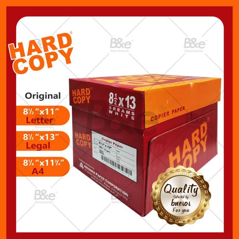 B&e Hard Copy Paper Short Long A4 70gsm Sub20 Bond Copier Printer Sheet ...