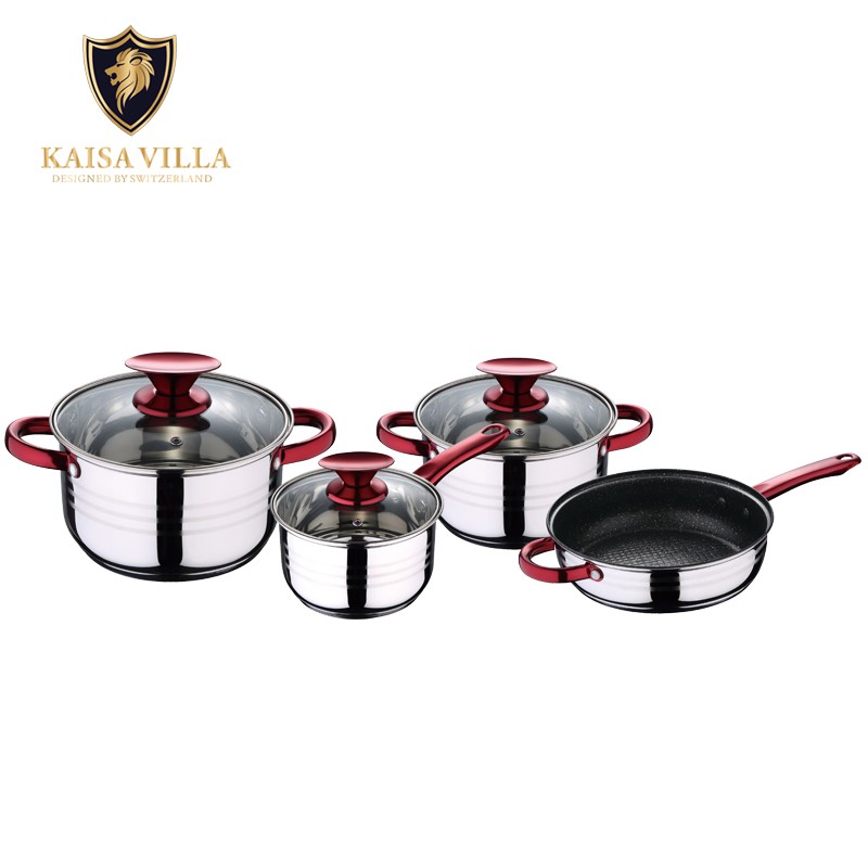Kaisa Villa cookware set cooking pot stainless steel casserole set non ...