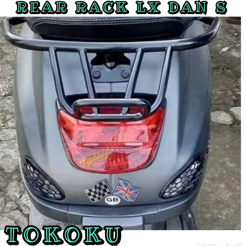 Accessories Vespa New Rear Rack/Rear Rack/Rear and Cerier Vespa LX dan ...