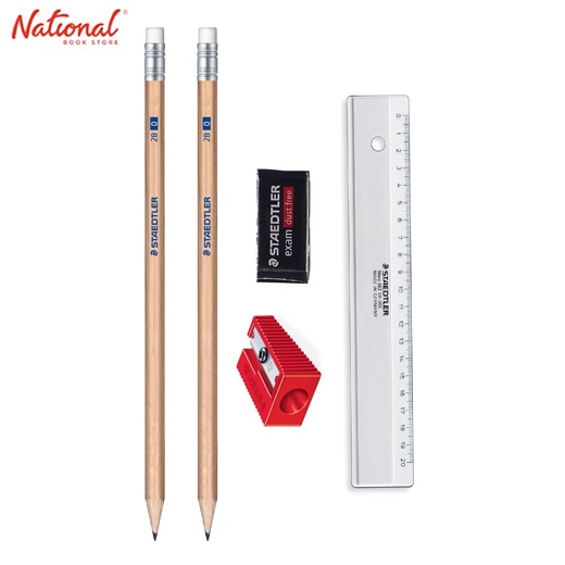 Staedtler 2B Wooden Pencils Natural 2's with Eraser, Sharpener and ...