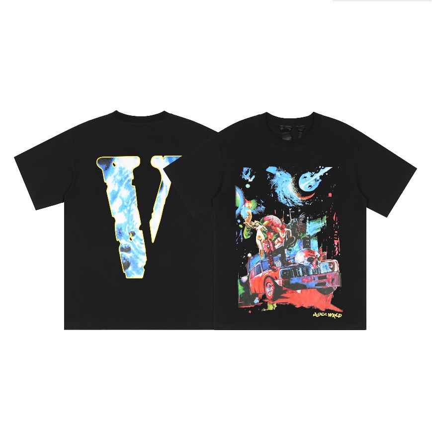 High Street VLONE cartoon animation big V printed short-sleeved t-shirt