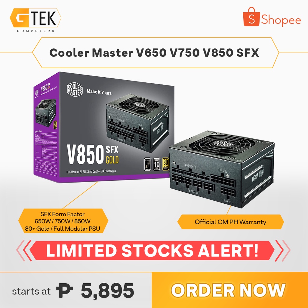 Cooler Master V650 V750 V850 650W 750W 850W SFX Gold 80 plus Gold Full ...