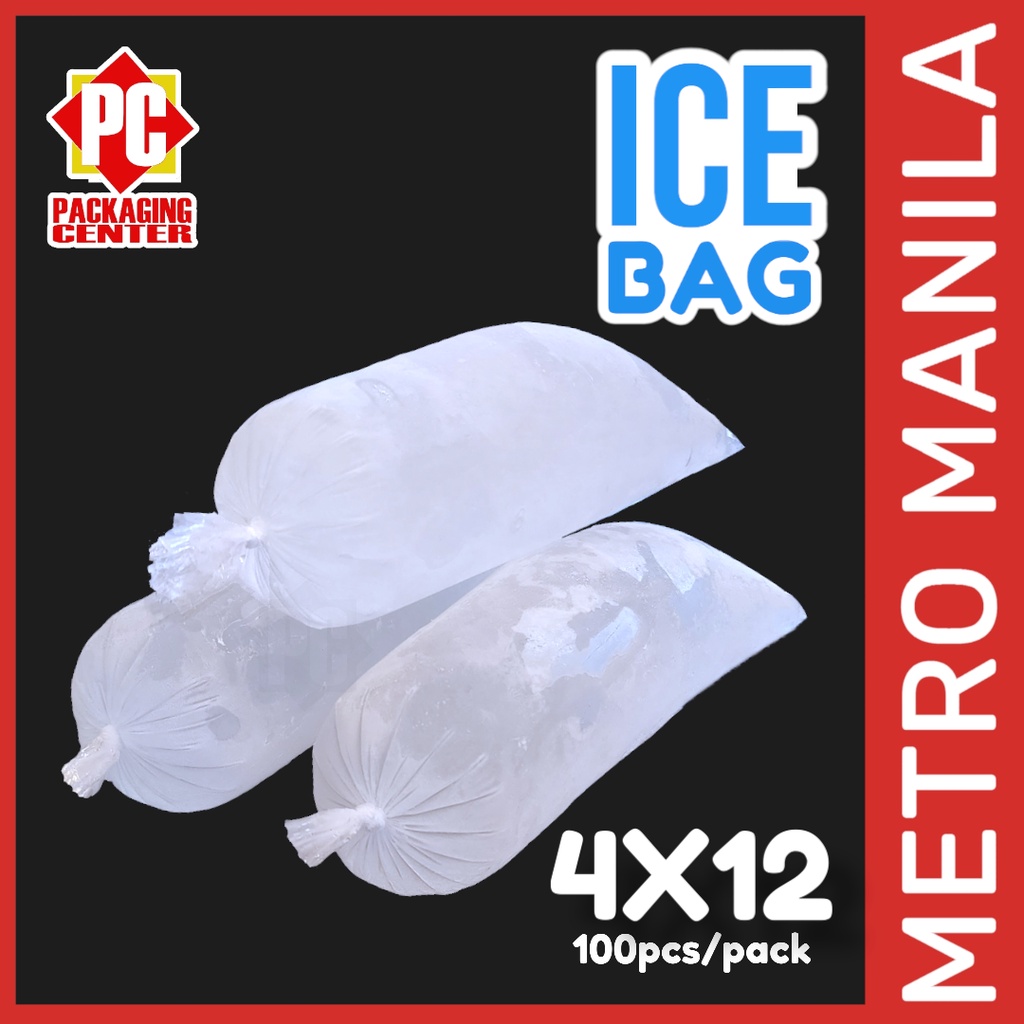 4x12 Ice Bag by 100pcs per pack [Metro Manila Shipping Code] Shopee