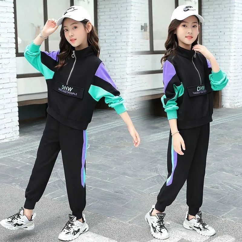 2021 new autumn sportswear girls' fashionable spring and autumn version  o2021New Autumn Sports Suit