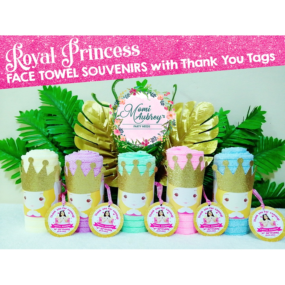 10 pcs Royal Princess Face Towel Souvenirs / Giveaways Shopee Philippines