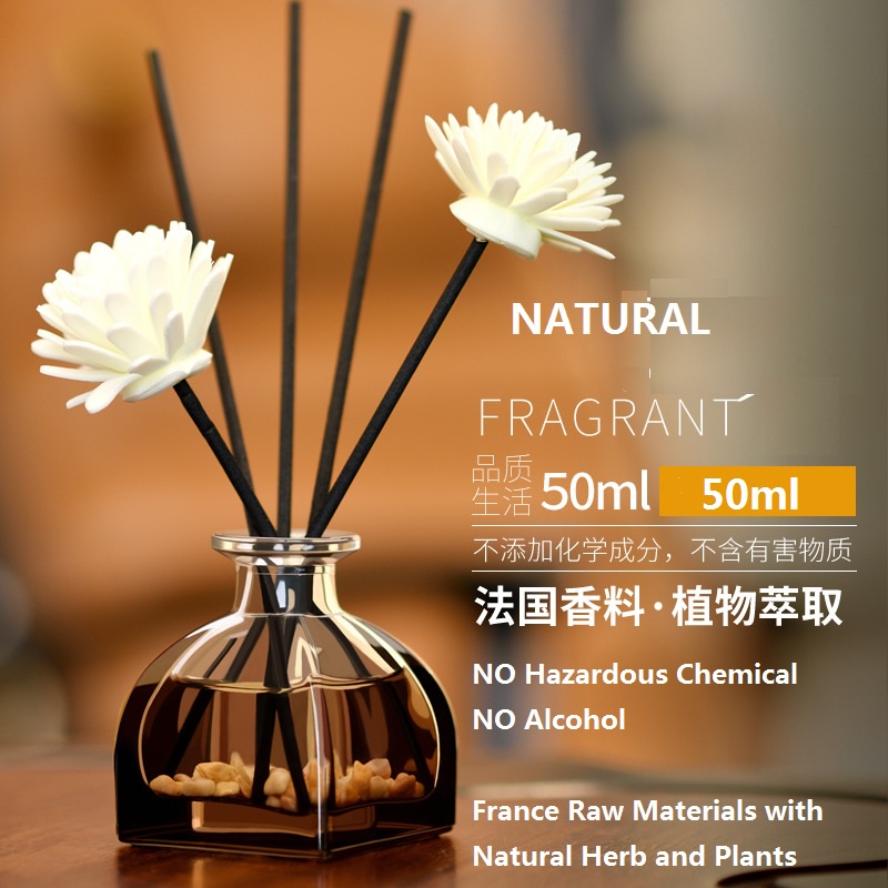 Reed Diffusers, Alcohol free, SGS inspected, Elegant Square Brown ...
