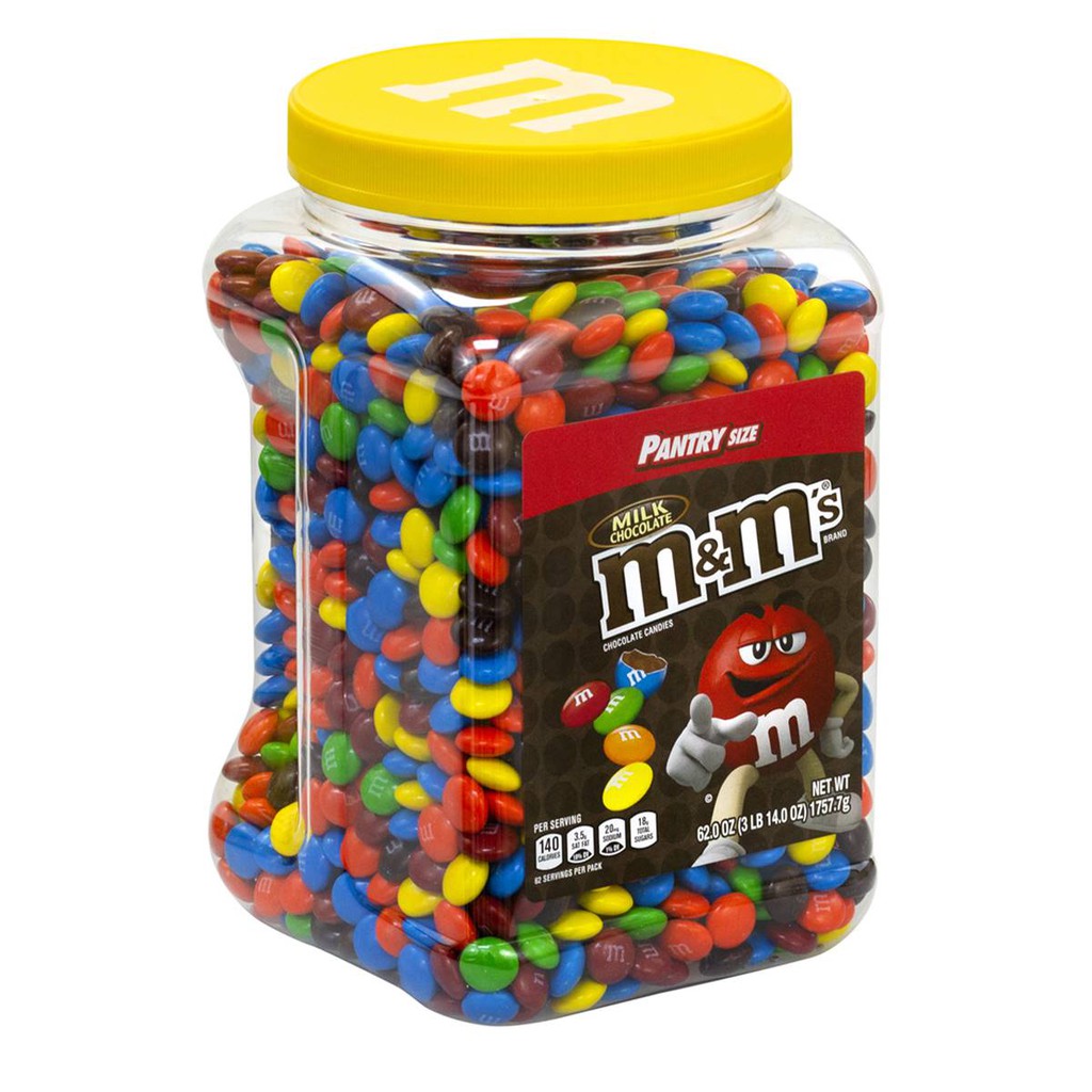 M&M's Milk Chocolate Candy, 62 oz Jar