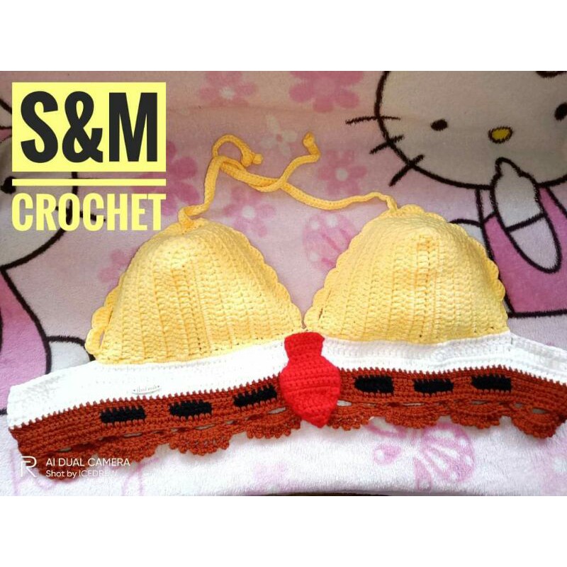 crochet spongebob bra for adult