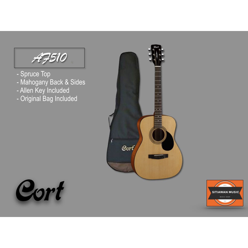 CORT AF510 OP ACOUSTIC GUITAR WITH GIG BAG | Shopee Philippines