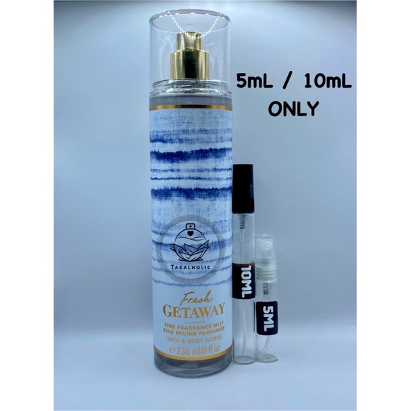 Bath and Body Works FRESH GETAWAY Mist Refill ( 5mL / 10mL ) Shopee