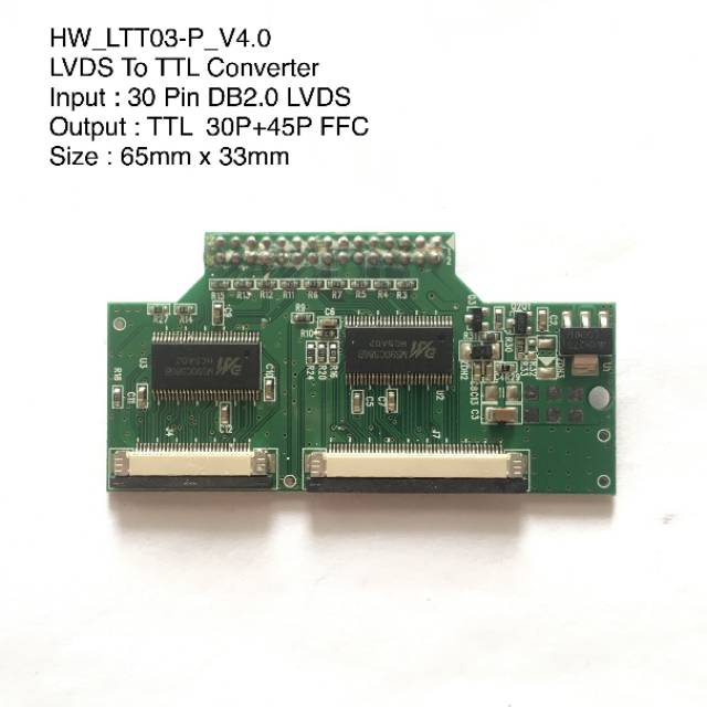 LVDS To TTL Converter Socket 30P 45P FFC FPC Flat Cable Converter ...